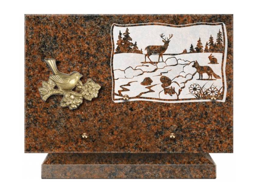 Plaque Granit Rectangle romantique