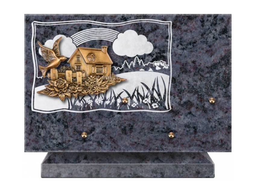 Romantic Rectangle Granite Plaque.