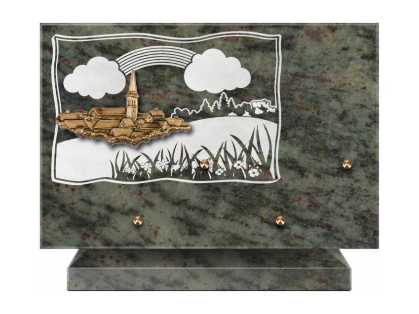 Romantic Rectangle Granite Plaque.