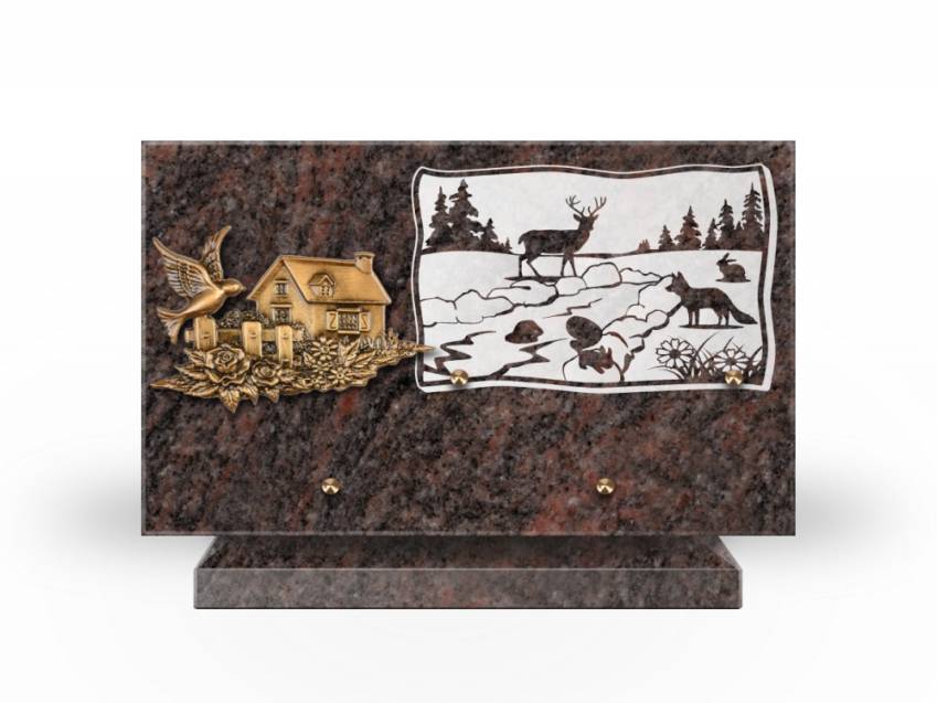 Romantic Rectangle Granite Plaque.