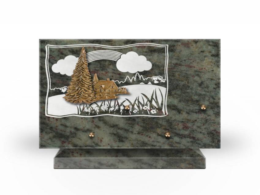 Romantic Rectangle Granite Plaque.