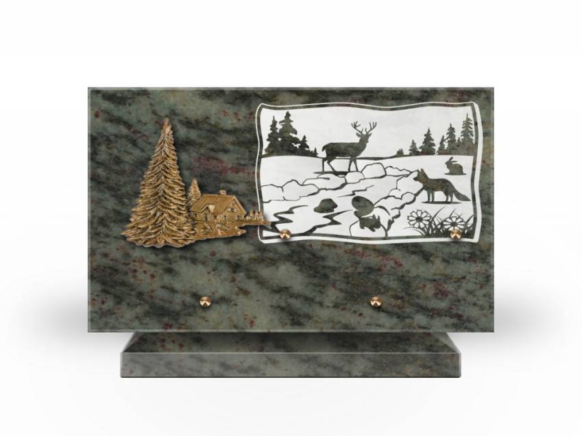 Plaque Granit Rectangle romantique