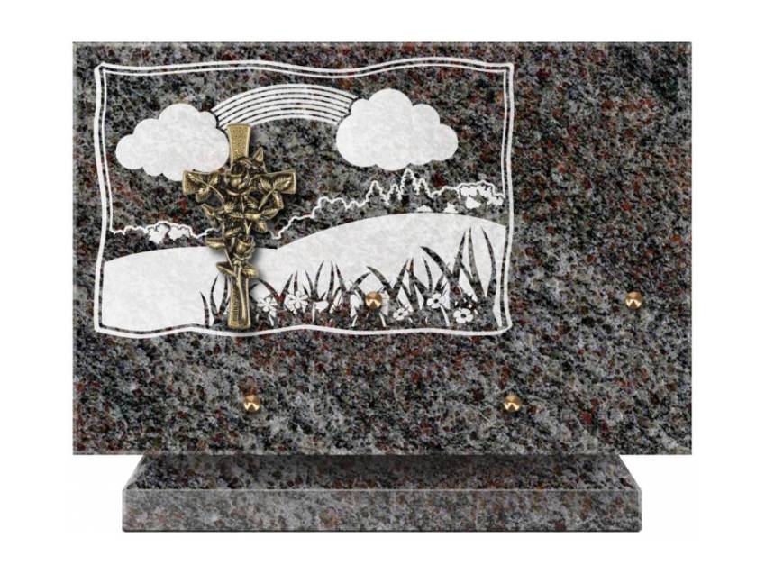 Plaque Granit Rectangle romantique