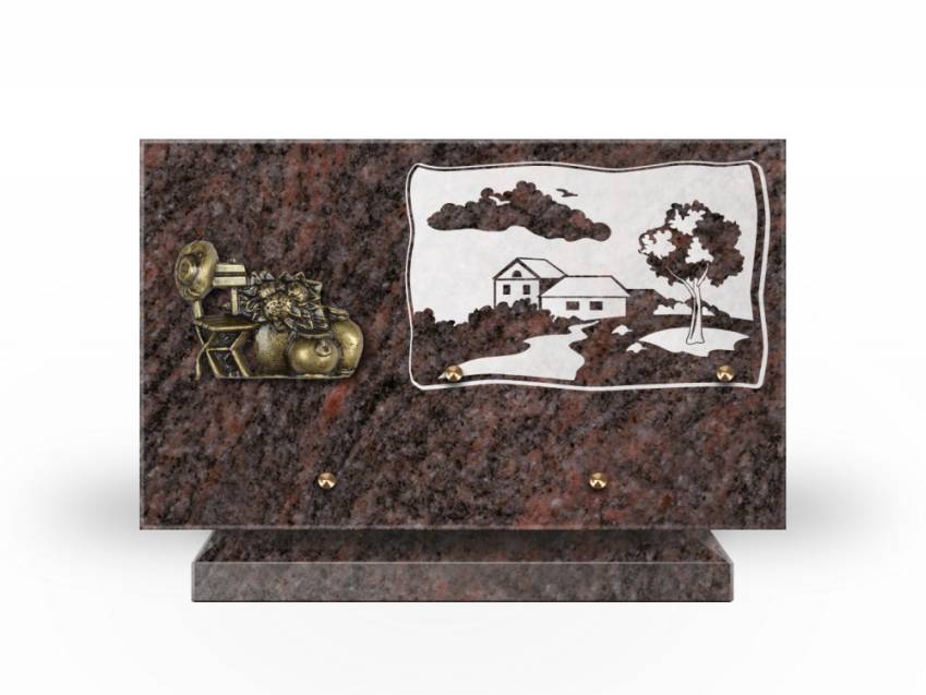 Romantic Rectangle Granite Plaque.