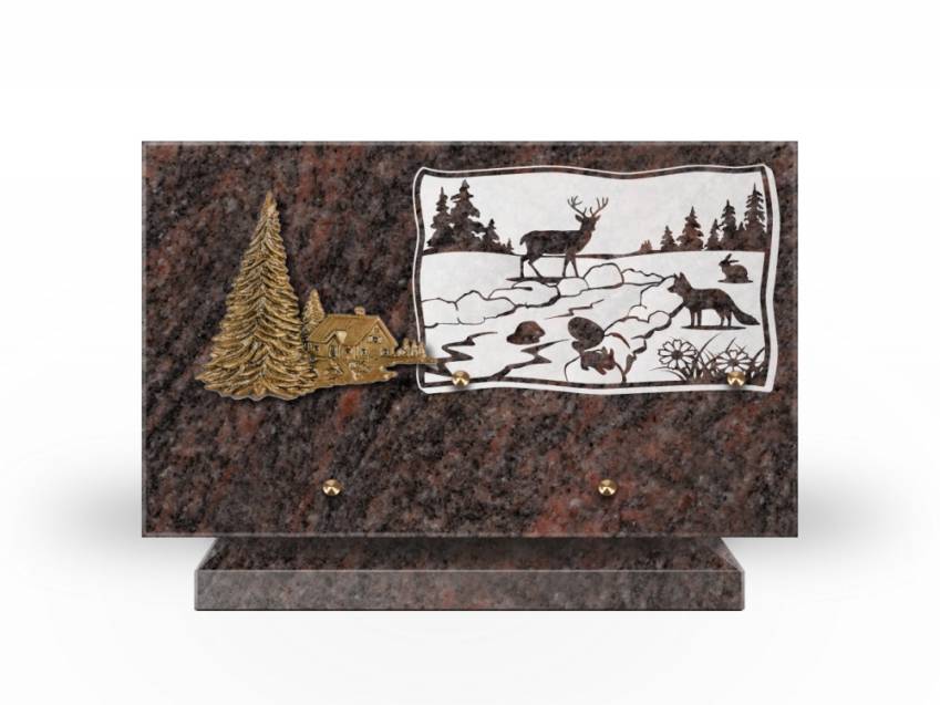 Plaque Granit Rectangle romantique