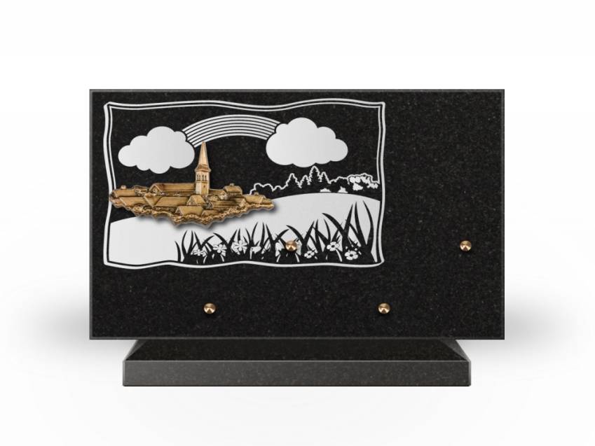 Romantic Rectangle Granite Plaque.