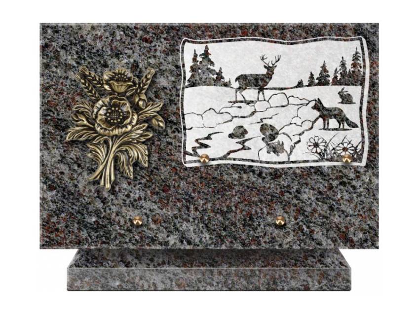 Plaque Granit Rectangle romantique