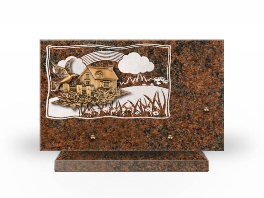 Plaque Granit Rectangle romantique