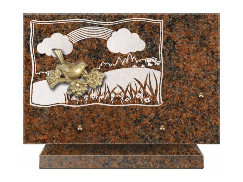 Plaque Granit Rectangle romantique