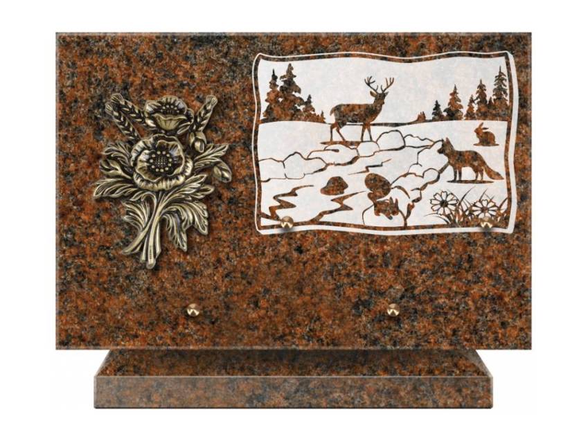 Plaque Granit Rectangle romantique