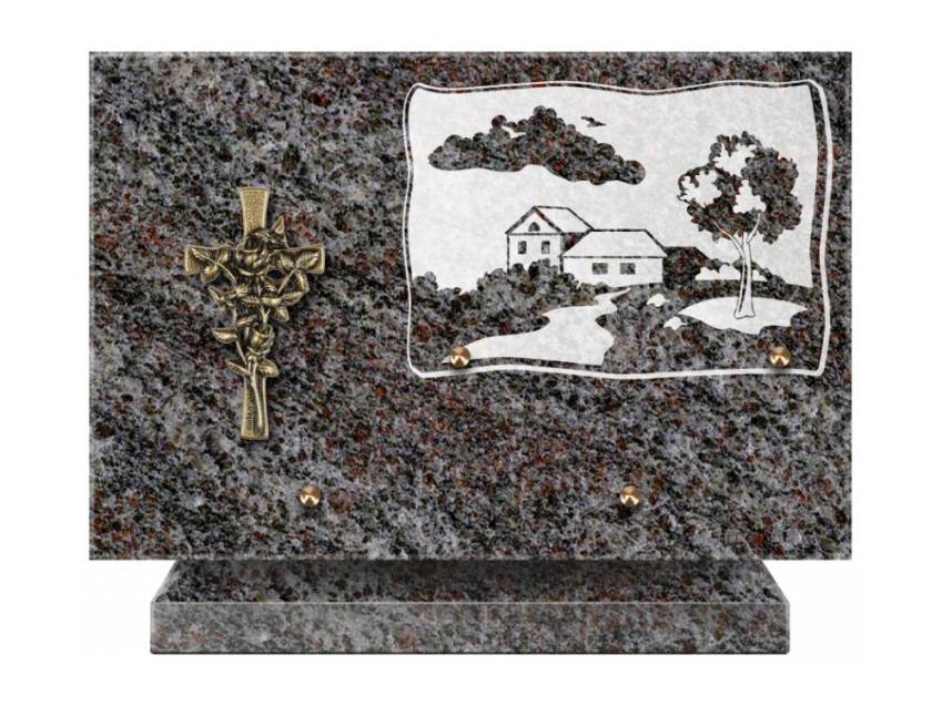 Romantic Rectangle Granite Plaque.