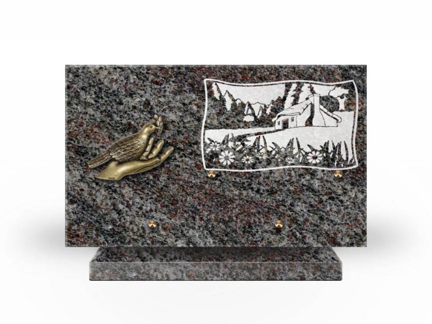 Plaque Granit Rectangle romantique