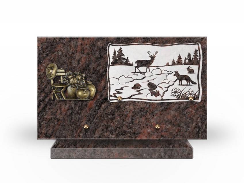 Romantic Rectangle Granite Plaque.