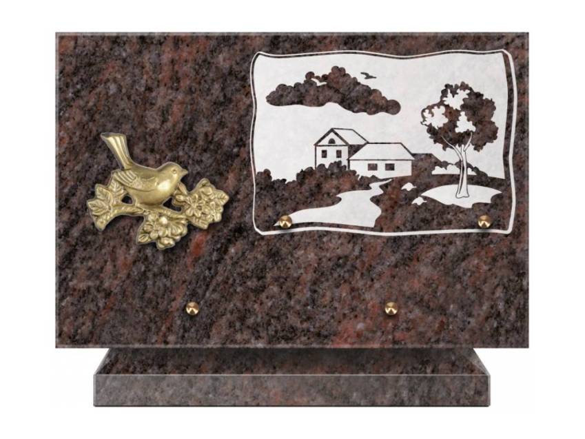 Romantic Rectangle Granite Plaque.