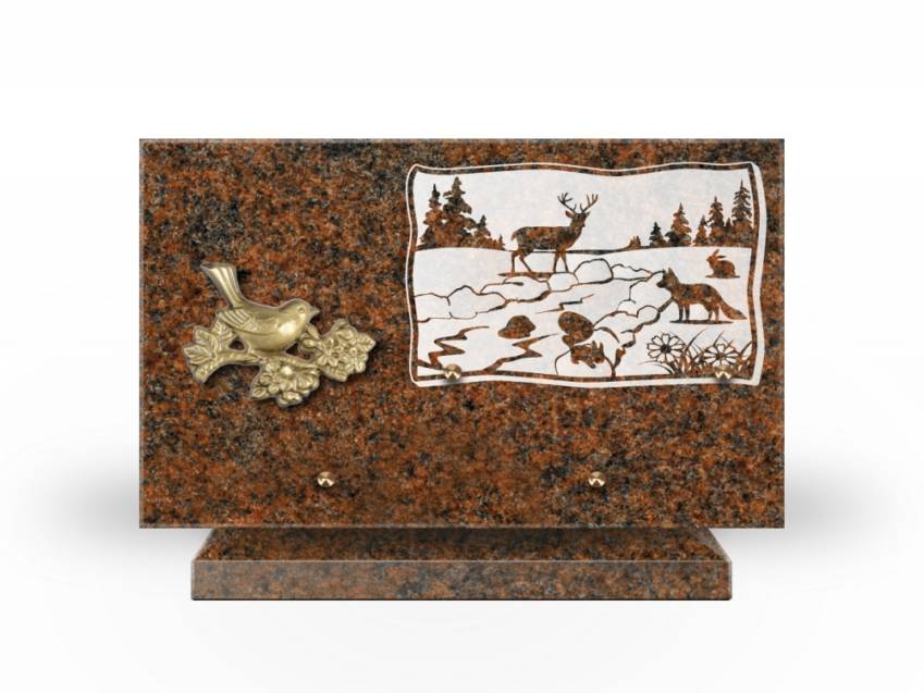 Romantic Rectangle Granite Plaque.