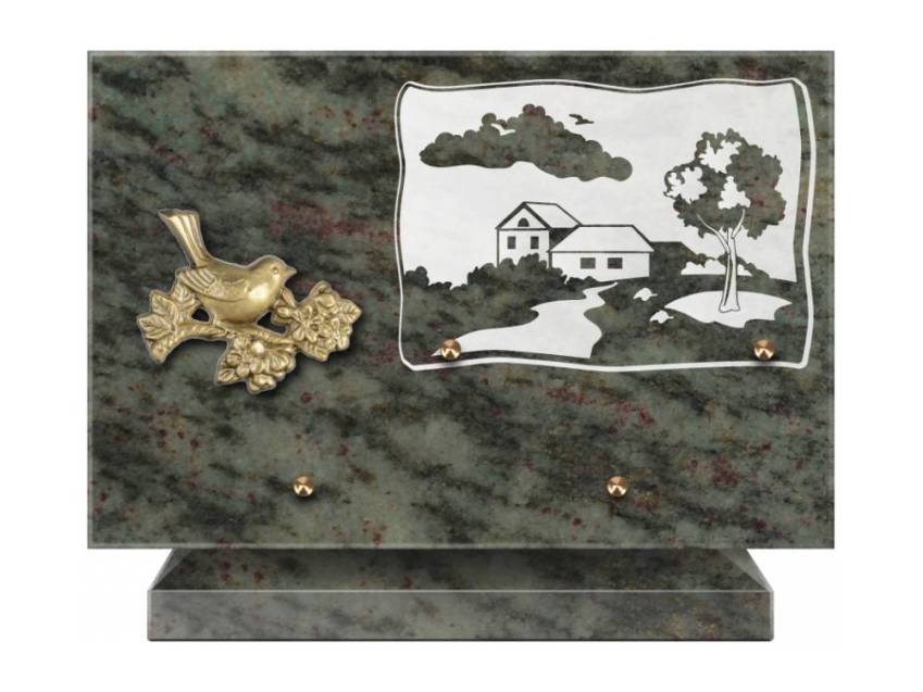 Romantic Rectangle Granite Plaque.