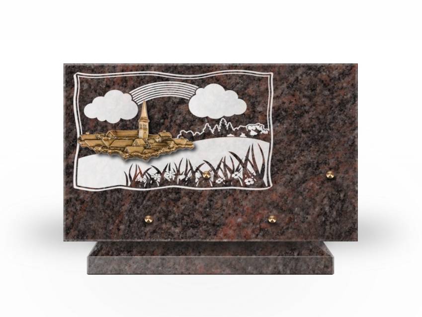 Romantic Rectangle Granite Plaque.