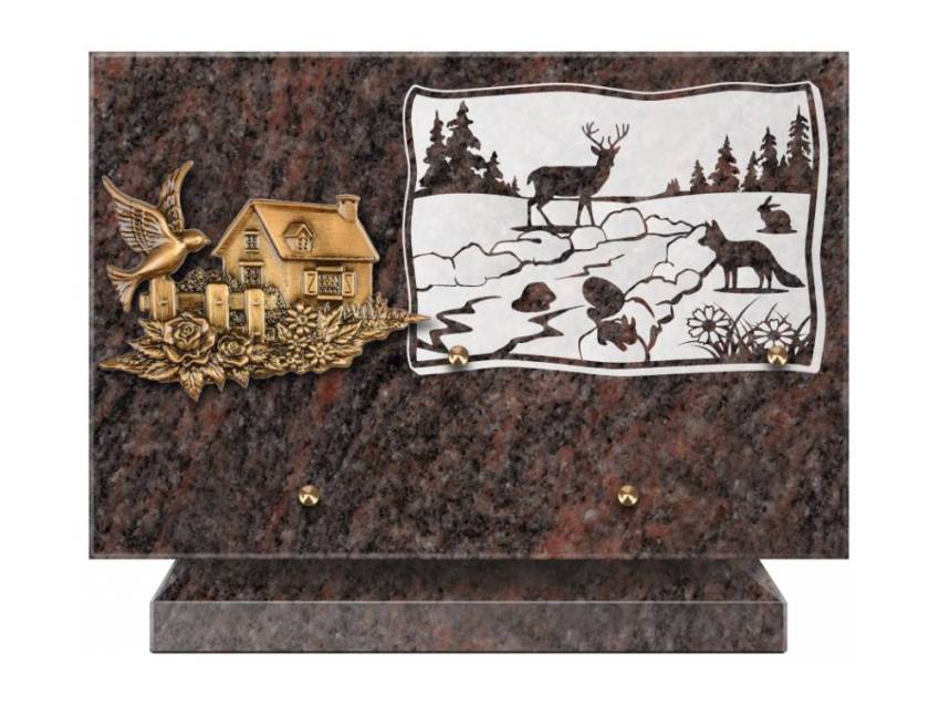 Plaque Granit Rectangle romantique