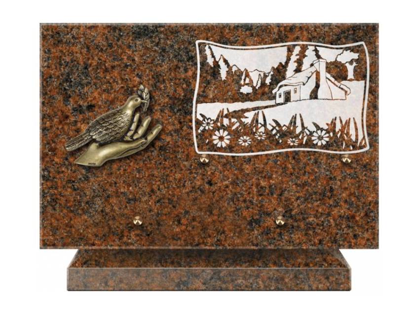 Romantic Rectangle Granite Plaque.