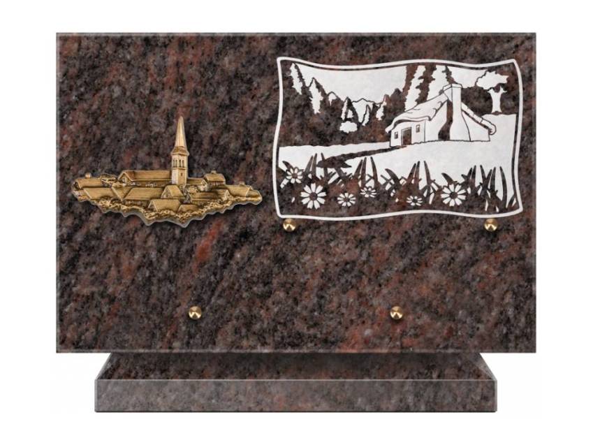 Plaque Granit Rectangle romantique