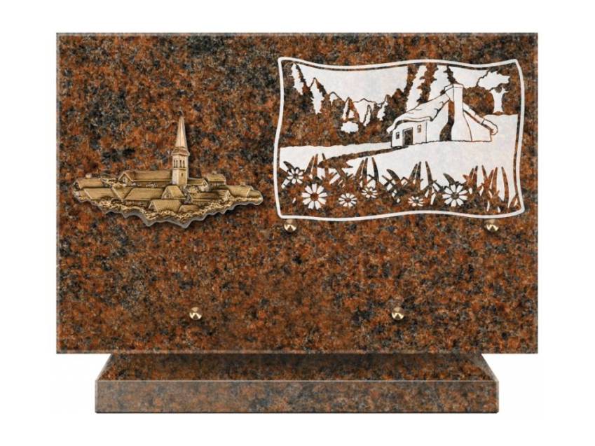 Plaque Granit Rectangle romantique