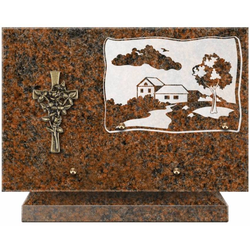 Plaque Granit Rectangle romantique