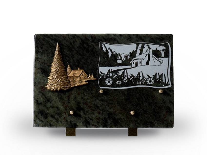 Plaque Granit Rectangle romantique