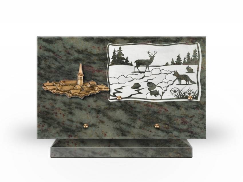 Plaque Granit Rectangle romantique