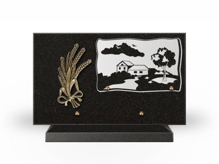 Plaque Granit Rectangle romantique