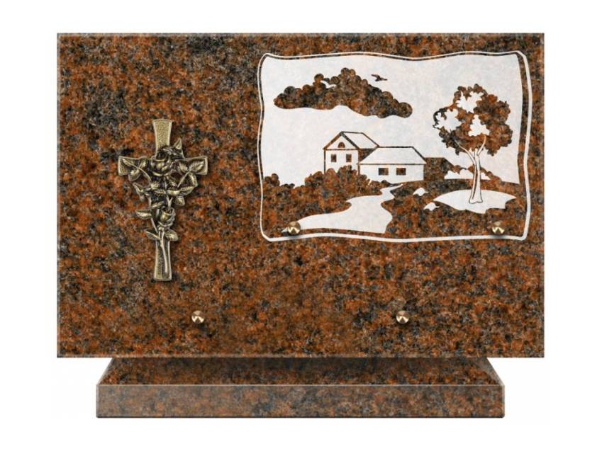 Plaque Granit Rectangle romantique