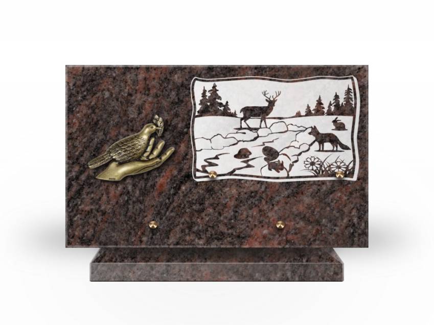 Plaque Granit Rectangle romantique