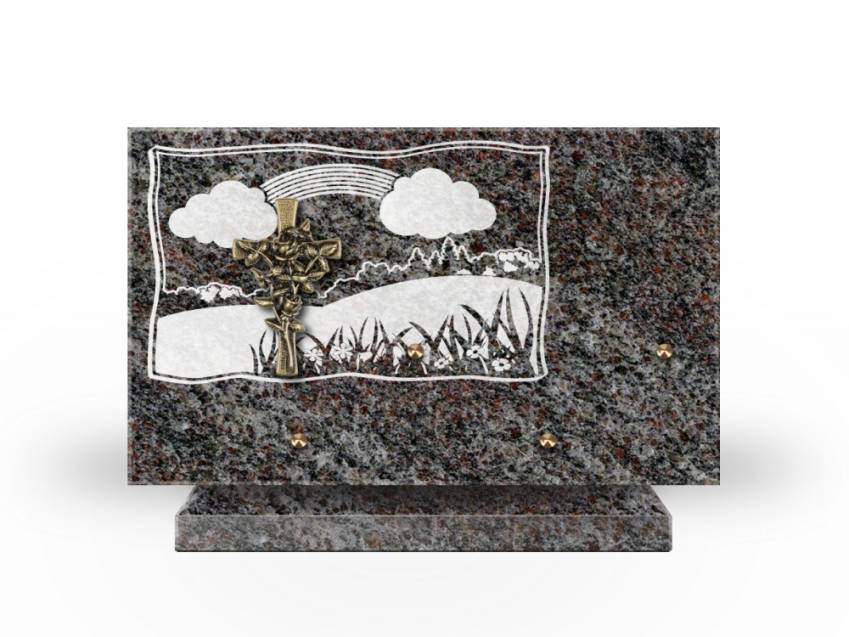 Plaque Granit Rectangle romantique