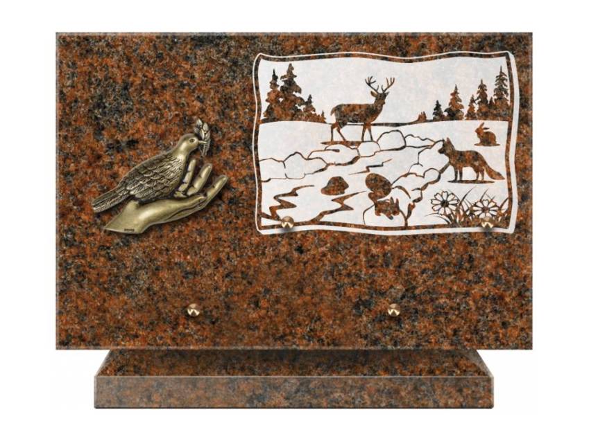 Romantic Rectangle Granite Plaque.