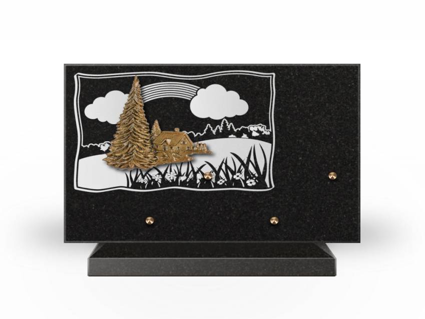 Romantic Rectangle Granite Plaque.