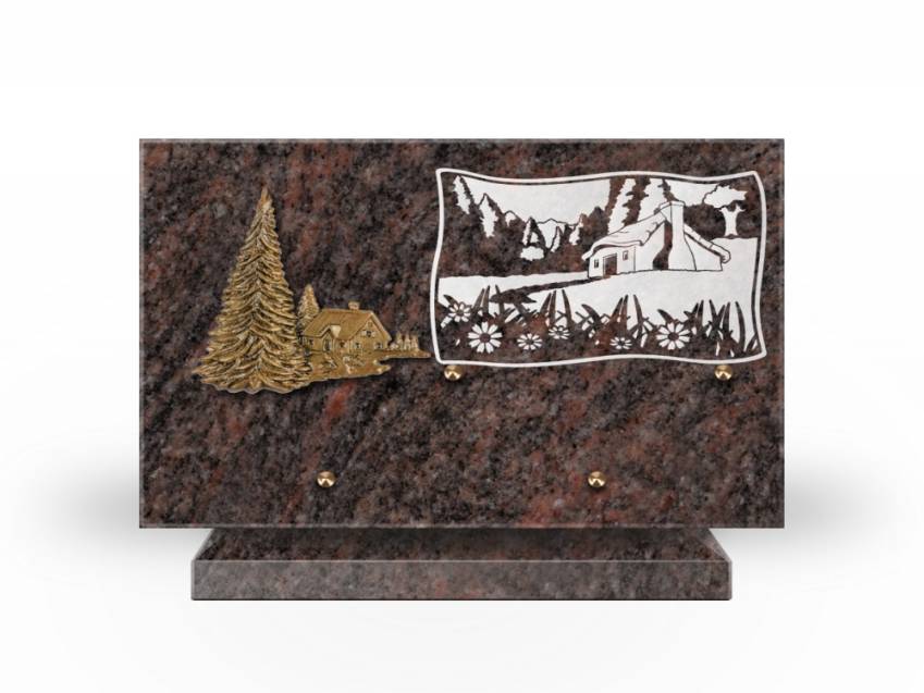 Plaque Granit Rectangle romantique