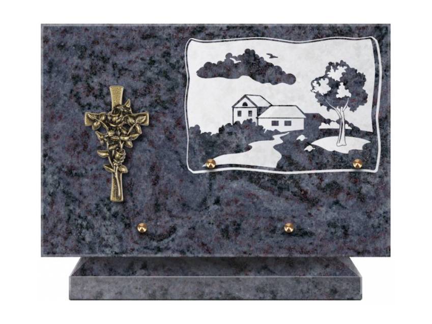 Plaque Granit Rectangle romantique