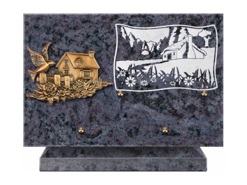 Plaque Granit Rectangle romantique