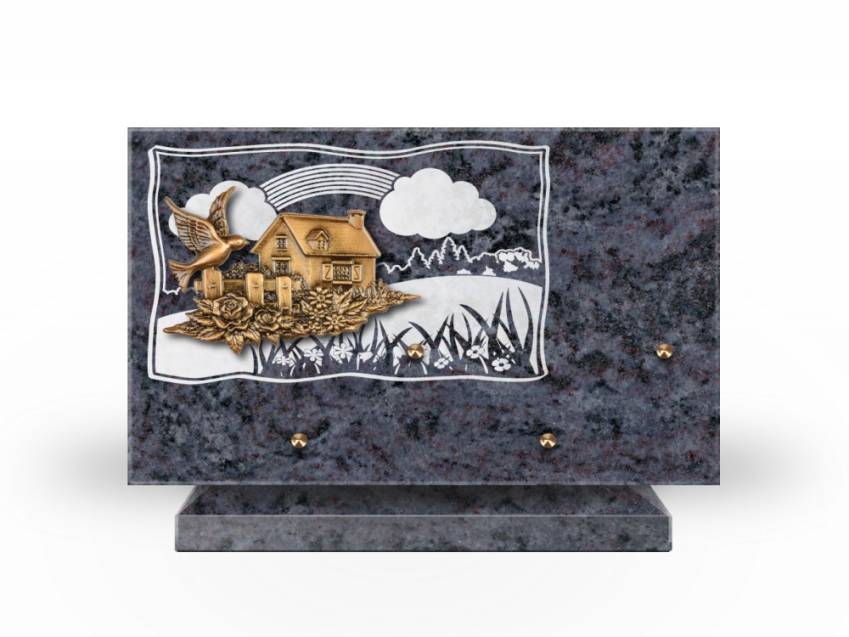 Romantic Rectangle Granite Plaque.