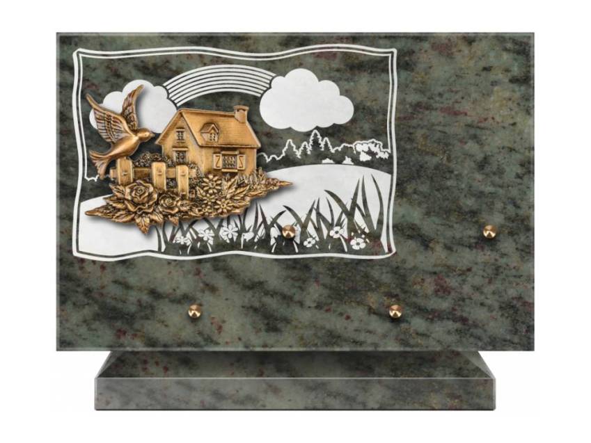 Romantic Rectangle Granite Plaque.