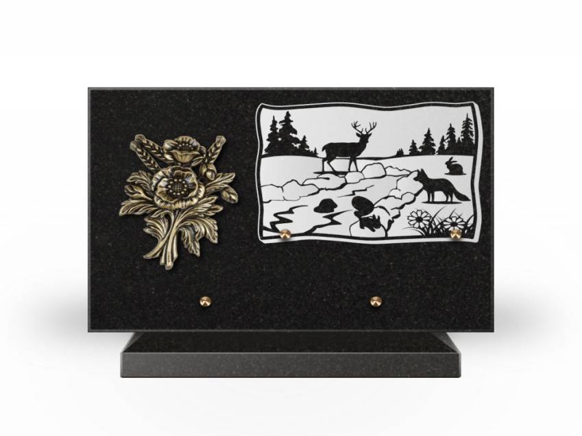 Plaque Granit Rectangle romantique