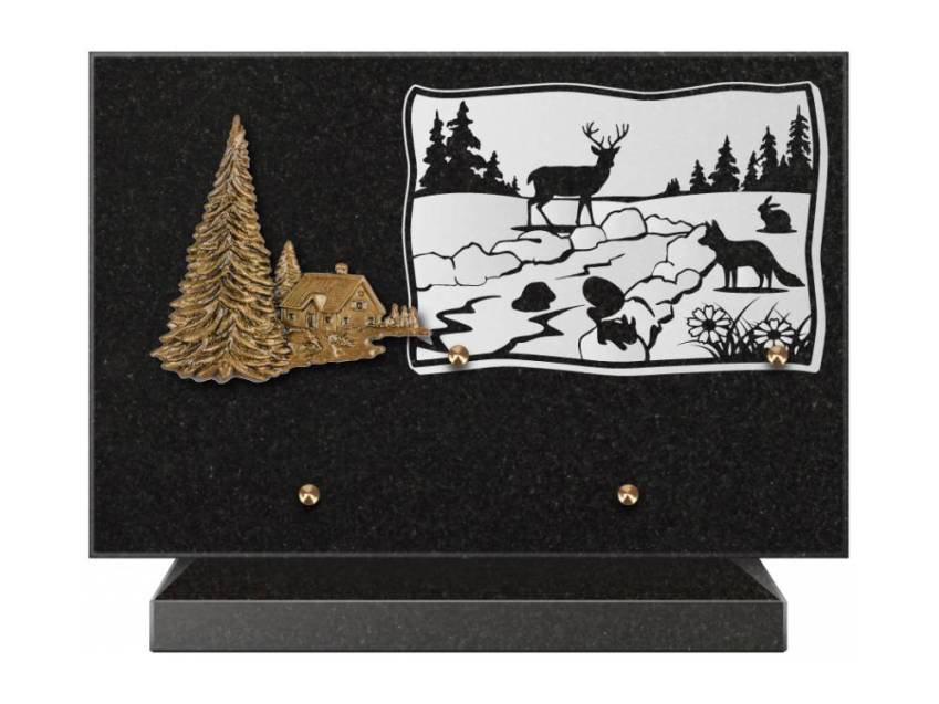 Romantic Rectangle Granite Plaque.