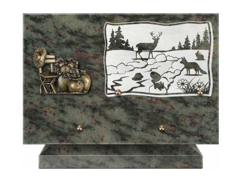 Plaque Granit Rectangle romantique