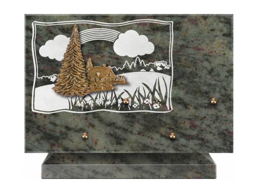 Plaque Granit Rectangle romantique