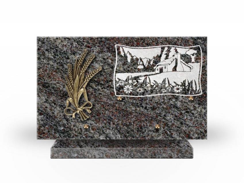 Plaque Granit Rectangle romantique