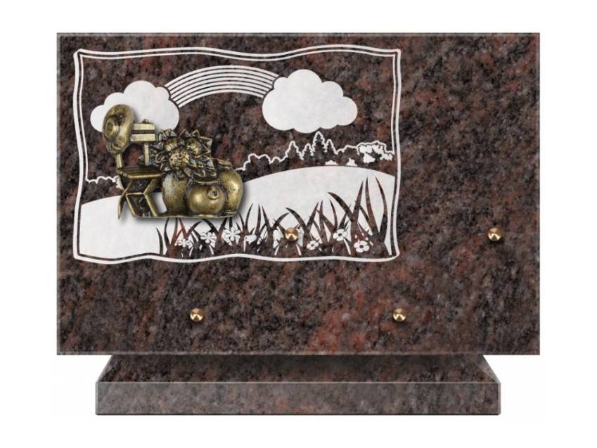 Romantic Rectangle Granite Plaque.