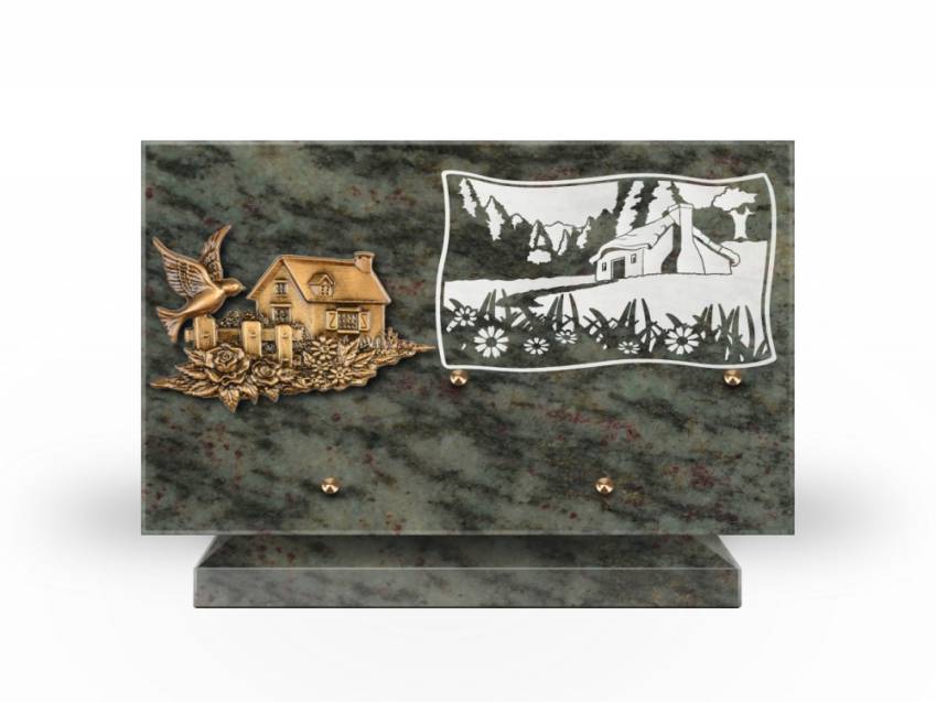 Plaque Granit Rectangle romantique