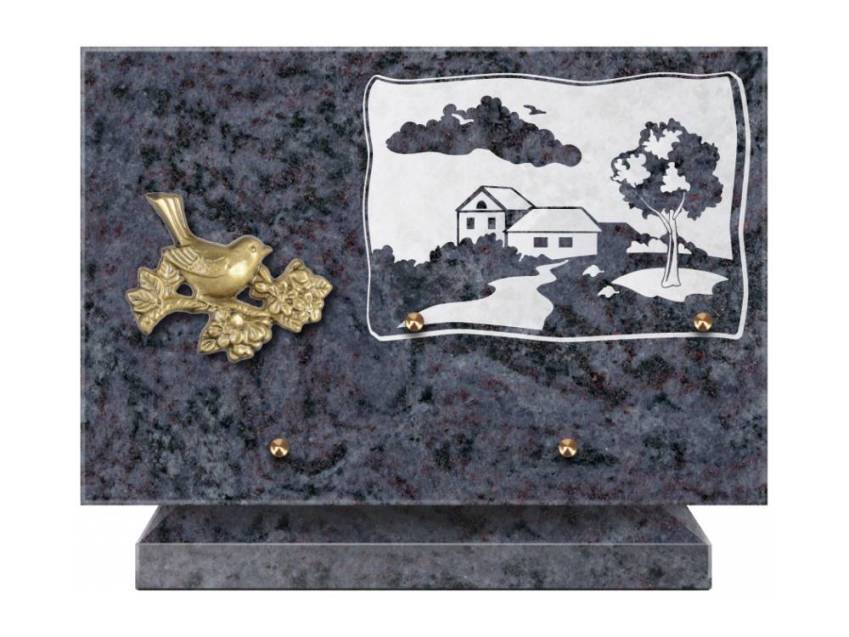 Romantic Rectangle Granite Plaque.