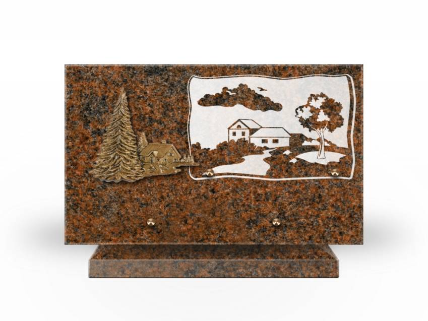 Plaque Granit Rectangle romantique