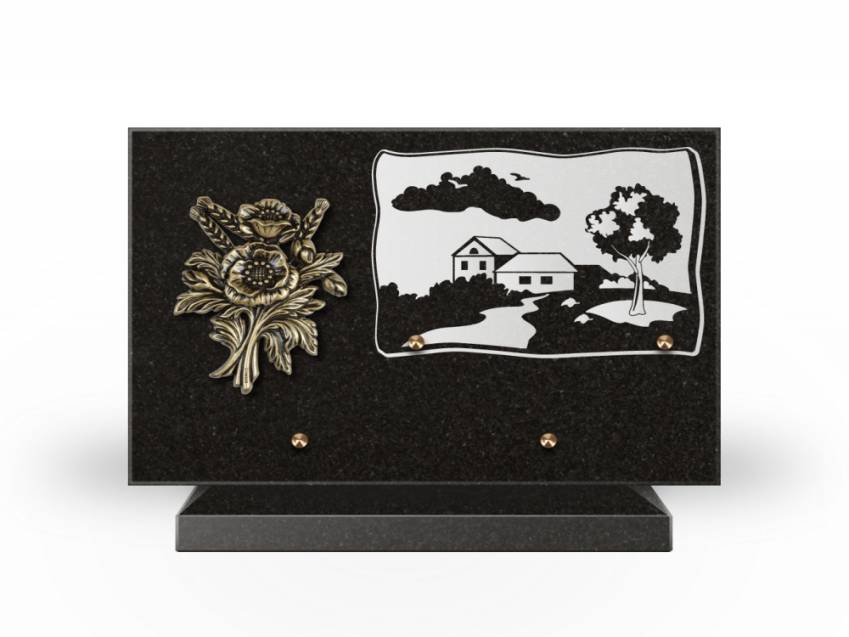 Plaque Granit Rectangle romantique