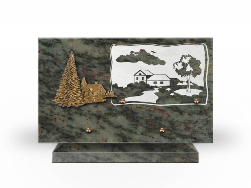 Romantic Rectangle Granite Plaque.